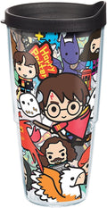 Tervis Harry Potter - Group Charms Tumbler with Wrap and Black Lid 16Oz Mug, Clear Home & Garden > Kitchen & Dining > Tableware > Drinkware Tervis Classic 24oz 
