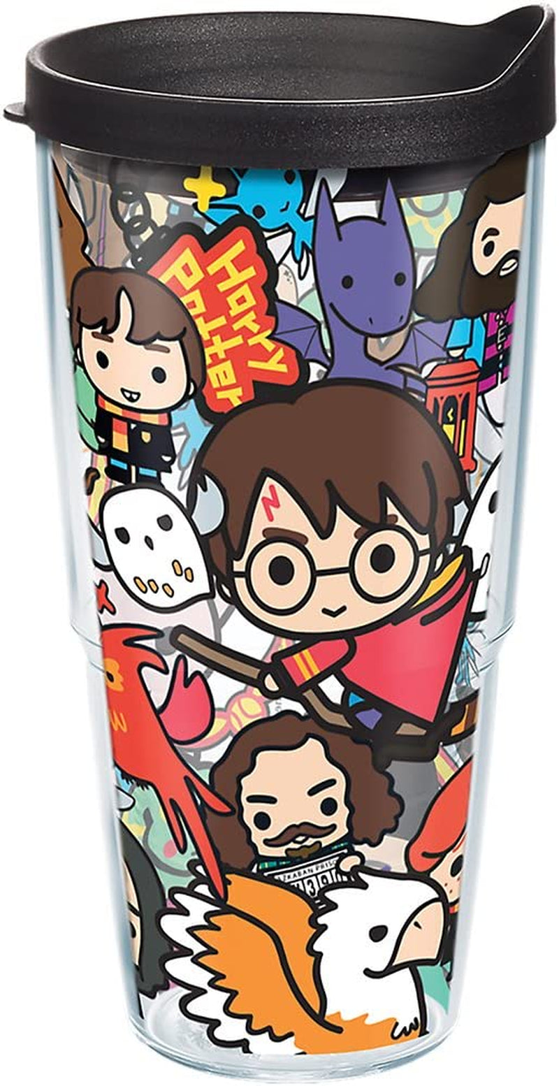 Tervis Harry Potter - Group Charms Tumbler with Wrap and Black Lid 16Oz Mug, Clear Home & Garden > Kitchen & Dining > Tableware > Drinkware Tervis Classic 24oz 