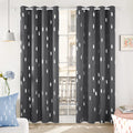 Deconovo Curtains Blue - Blackout Curtains 84 Inch Length 2 Panels, Silver Printed Room Darkening Curtains Grommet, Living Room Thermal Insulated Curtain Drapes, Sliding Door Curtains 52*84 Inch Home & Garden > Decor > Window Treatments > Curtains & Drapes Deconovo Grey W52 x L84 Inch 