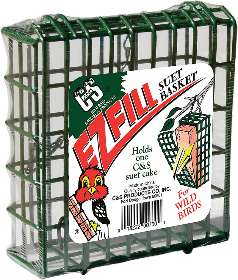C&S Wild Bird EZ Fill Suet Basket, Green Animals & Pet Supplies > Pet Supplies > Bird Supplies > Bird Cage Accessories > Bird Cage Food & Water Dishes C&S   