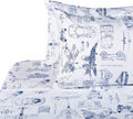 J-Pinno Shark Sea Fish Twin Sheet Set Kids Boys Bedroom Decoration Gift, 100% Cotton, Flat Sheet + Fitted Sheet + Pillowcase Bedding Set (Twin, 6) Home & Garden > Linens & Bedding > Bedding J pinno 1 Full 
