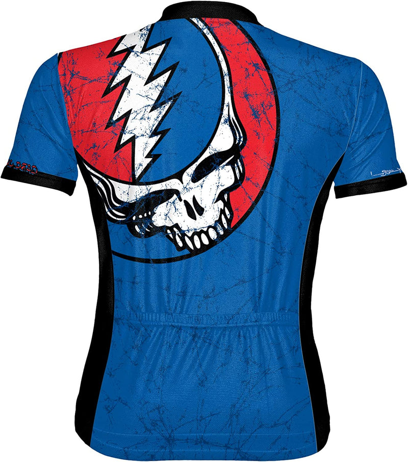 Primal Wear Cycling Jersey Grateful Dead Steal Your Face Skull Mens Short Sleeve
