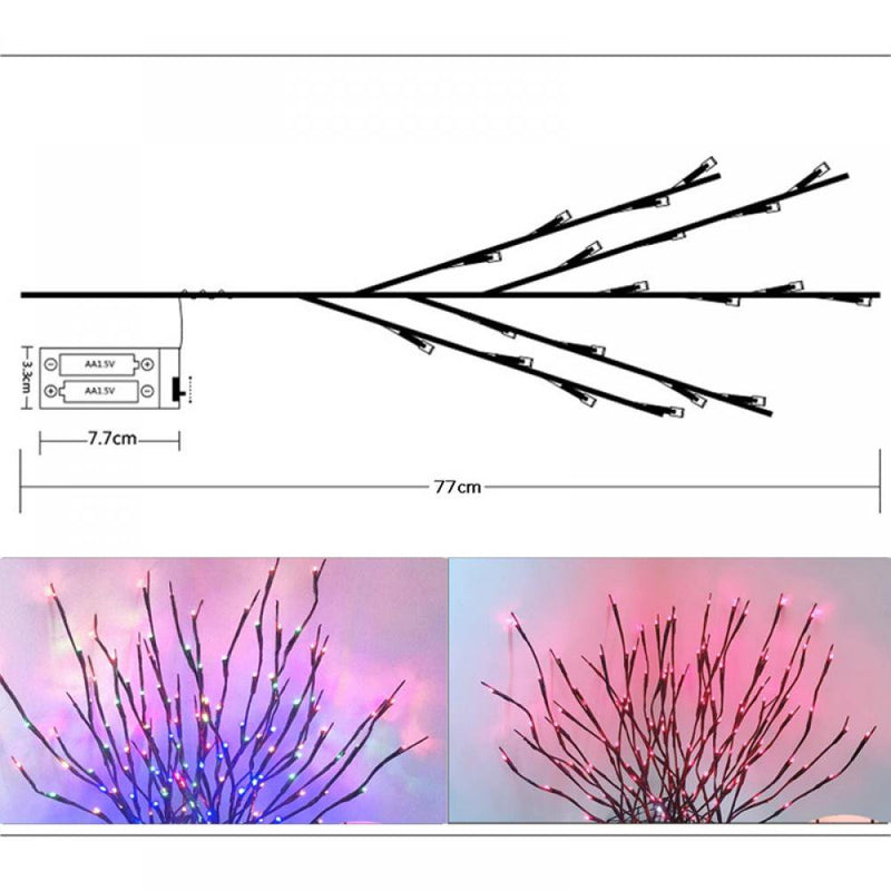 Pretty Comy Nordic Style Simulation Tree Branches Decoration Light Single 20 Lights Valentine'S Day Decor Gifts Home Ornaments (5Pcs Branches) Home & Garden > Decor > Seasonal & Holiday Decorations Balems   