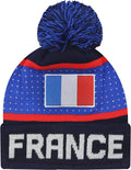 Icon Sports World Soccer Country Pegged Beanie Sporting Goods > Outdoor Recreation > Winter Sports & Activities Icon Sports France | Blue  