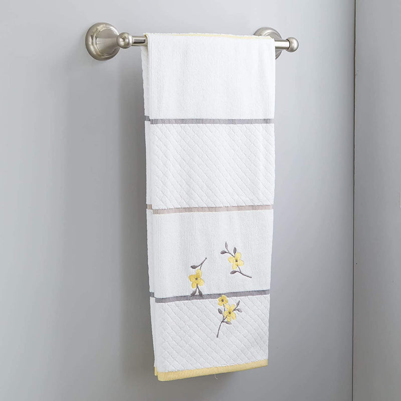 SKL HOME by Saturday Knight Ltd. - P0758000805103 Spring Garden Bath Towel, White, Bath Towel - Embroidered Home & Garden > Linens & Bedding > Towels SKL Home   