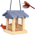 Cedar Alpha 2 Pack Cedar Ranch Feeder,Wild Bird Feeder for Hanging ,Bird Seed for outside Feeders,With Viewing Window, Perfect for Outdoor Garden, Weather Proof ( Red+Gray) Animals & Pet Supplies > Pet Supplies > Bird Supplies > Bird Cage Accessories > Bird Cage Food & Water Dishes CEDAR ALPHA Cottage  
