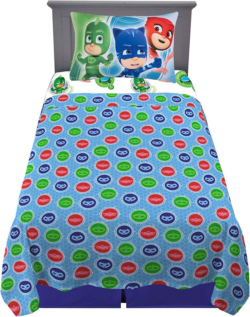 Franco Kids Bedding Super Soft Microfiber Sheet Set, (3 Piece) Twin Size, PJ Masks Home & Garden > Linens & Bedding > Bedding Franco Manufacturing   