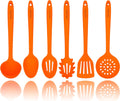 Culinary Couture Aqua Sky Silicone Cooking Utensils Set - Sturdy Steel Inner Core - Spatula, Mixing & Slotted Spoon, Ladle, Pasta Server, Drainer - Heat Resistant Kitchen Tools - Bonus Recipe Ebook Home & Garden > Kitchen & Dining > Kitchen Tools & Utensils Culinary Couture Orange  