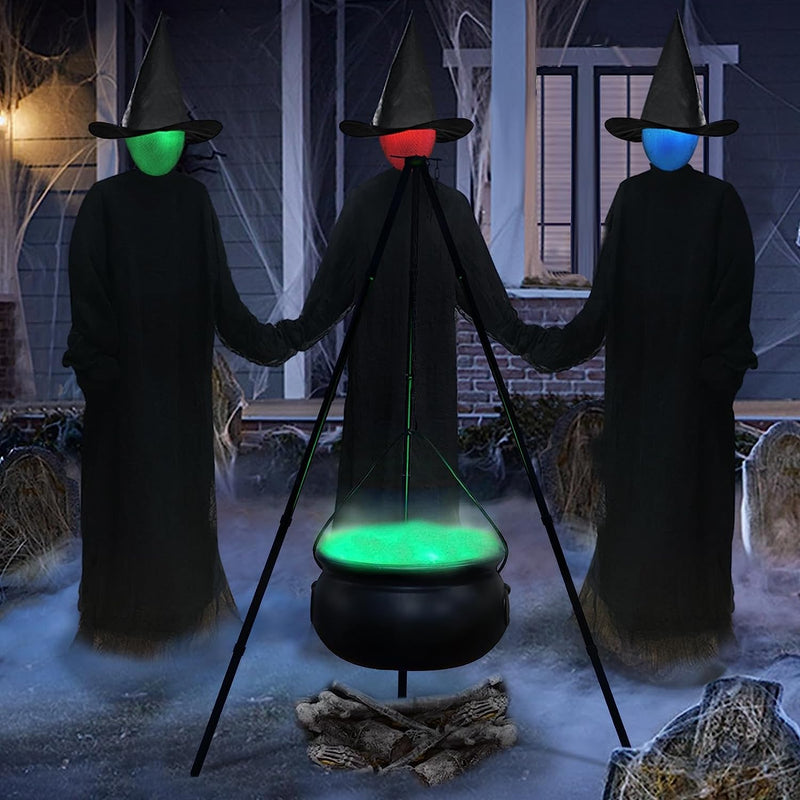 Halloween Decorations Outdoor - Halloween Party Decorations - Large Witches Cauldron on Tripod with Lights - Black Plastic Bowl Decor - Hocus Pocus Candy Bucket Decoration for Home Porch Outside  ShenZhen MaoDun MaoYi YouXianGongSi   