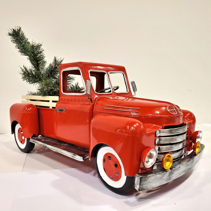 Red Metal Christmas Pickup Truck Decoration Home & Garden > Decor > Seasonal & Holiday Decorations& Garden > Decor > Seasonal & Holiday Decorations Zaer Ltd.   