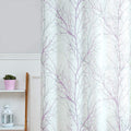 FMFUNCTEX Branch White Curtains 84” for Living Room Grey and Auqa Bluetree Branches Print Curtain Set Wrinkle Free Thick Linen Textured Semi-Sheer Window Drapes for Bedroom Grommet Top, 2 Panels Home & Garden > Decor > Window Treatments > Curtains & Drapes FMFUNCTEX Lilac 50" x 72" 