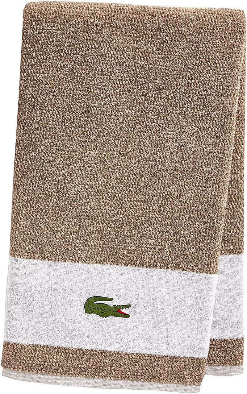 Lacoste Match Bath Towel, 100% Cotton, 600 GSM, 30"X52", Magenta Home & Garden > Linens & Bedding > Towels Lacoste Sand  