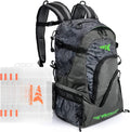 Kastking Fishing Tackle Backpack - Fishing Backpack - Saltwater Resistant Fishing Bag - Large Fishing Tackle Storage Bag Sporting Goods > Outdoor Recreation > Fishing > Fishing Rods Eposeidon Blackout Extra-large Backpack (21.25"x13.4"x9.25", With Boxes)  