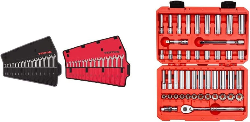 TEKTON Combination Wrench Set, 15-Piece (8-22 Mm) - Pouch | WRN03393 Sporting Goods > Outdoor Recreation > Fishing > Fishing Rods TEKTON Pouch Wrench Set + Ratchet Set, 47-Piece 30-Piece (1/4-1 in., 8-22 mm)