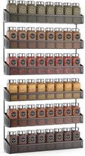 Kufutee 2 Pack Spice Rack Organizer, 3 Tier Wall Mounted Storage Rack Hanging Shelf for Kitchen Cabinet Cupboard Pantry Door Bathroom Shower Cosmetic ,Sliver Furniture > Shelving > Wall Shelves & Ledges Kufutee Black  