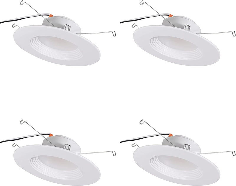 SYLVANIA 5”/6” LED Recessed Lighting Downlight with Trim, 8.5W=65W, Dimmable, 675 Lumens, Warm White, 3000K, Wet Rated / UL / Energy Star - 4 Pack (62023) Home & Garden > Lighting > Flood & Spot Lights LEDVANCE   