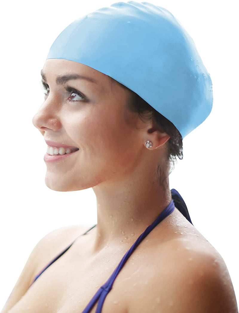 Century Star Unisex Athletic Swim Cap Silicone Swimming Caps for Women Men Sports Bathing Cap Sporting Goods > Outdoor Recreation > Boating & Water Sports > Swimming > Swim Caps Century Star   