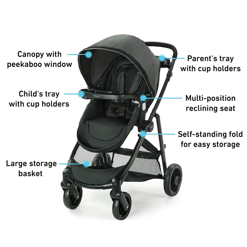 Graco, Modes Element Travel System Includes Baby Stroller with Reversible Seat Extra Storage Child Tray and Snugride 35 Lite LX Infant Car Seat, Canter Sporting Goods > Outdoor Recreation > Fishing > Fishing Rods Graco   