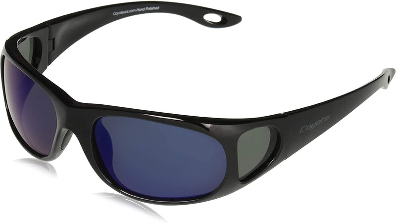 Coyote Eyewear P-22 Sportsman'S P-Series Polarized Fishing Sunglasses Sporting Goods > Outdoor Recreation > Cycling > Cycling Apparel & Accessories Coyote Eyewear Black/Blue Mirror  