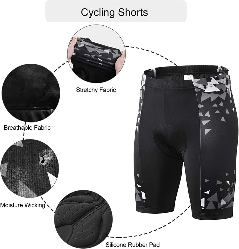 INBIKE Men Cycling Jersey Set Short Sleeve Breathable Bike Shirt with Padded Shorts Bib Shorts Sporting Goods > Outdoor Recreation > Cycling > Cycling Apparel & Accessories INBIKE   