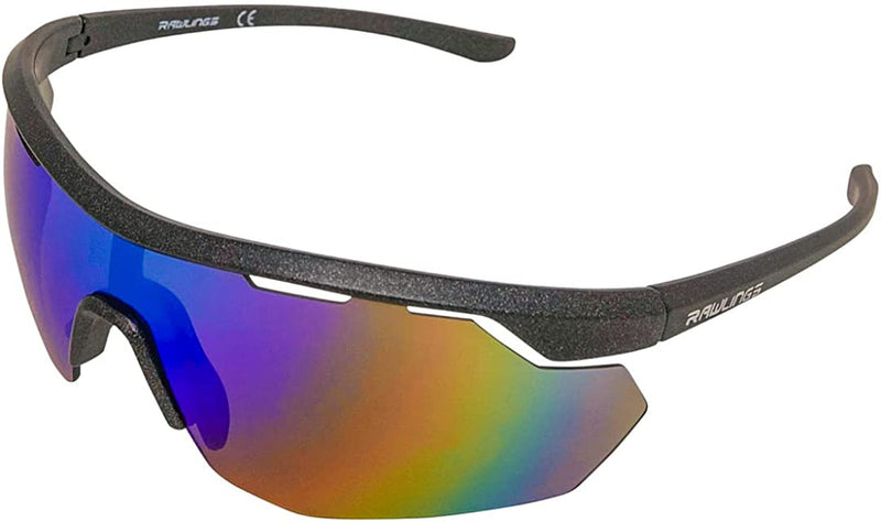 RAWLINGS RY134 Youth Baseball Shielded Sunglasses Lightweight Sports Youth Sport Sporting Goods > Outdoor Recreation > Winter Sports & Activities Rawlings Black/Green/Multi  