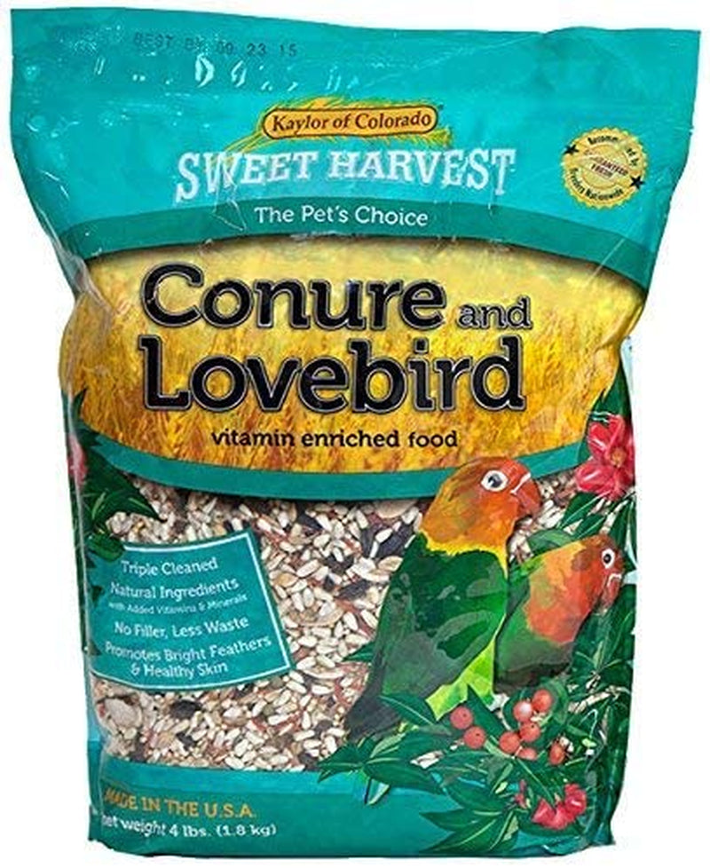 Sweet Harvest Conure and Lovebird Bird Food, 4 Lbs Bag - Seed Mix for Conures and Lovebirds Animals & Pet Supplies > Pet Supplies > Bird Supplies > Bird Food Sweet Harvest   