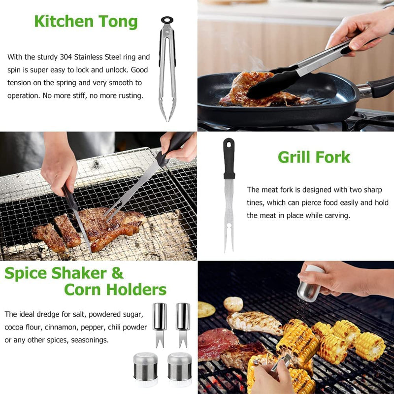 Griddle Accessories Kit, 144 Pcs Griddle Grill Tools Set for Blackstone and Camp Chef, Stainless Steel Grill BBQ Spatula Kit Cooking Utensils Set with Carry Bag for Men Women Outdoor Barbecue Camping Home & Garden > Kitchen & Dining > Kitchen Tools & Utensils iRabey   