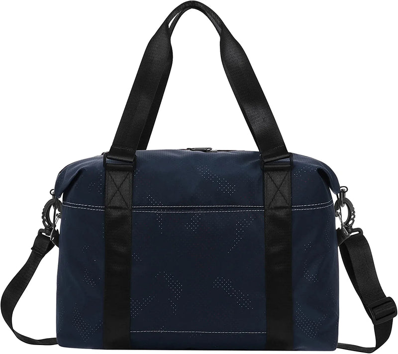 HUA ANGEL Weekend Bag-Unisex Travel Duffel Bag Overnight Carry on Bag Medium Size Gym Sports Fitness Tote Bag with Strap Home & Garden > Household Supplies > Storage & Organization HUA ANGEL Navy blue  