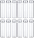 TOBWOLF 12PCS 50Ml / 1.7Oz Glass Spice Jars, Transparent Spice Containers with Aluminum Lids, Seasoning Storage Bottle Spice Bottles, Glass Seasoning Jars for Home Kitchen, Outdoor Camping, Gardening Home & Garden > Decor > Decorative Jars TOBWOLF Spice Jars With Aluminum Lids (12pcs)  