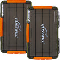 BLISSWILL Fishing Tackle Storage Trays,Fishing Tackle Box,Storage Organizer Box,3600/3700 Tackle Trays with Removable Dividers,Tea-Colored Transparent Waterproof Fishing Tackle Storage Sporting Goods > Outdoor Recreation > Fishing > Fishing Tackle BLISSWILL F: orange-2 packs 3700(14x8.7x2.2inch)  
