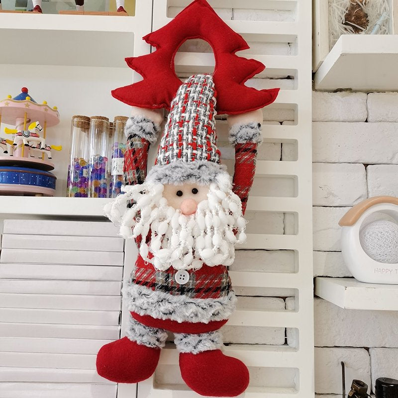 Karcher Christmas Door Hanger Lovely Xmas Plush Doll Creative Party Decoration Supplies for Home Living Room Bedroom New Home Home & Garden > Decor > Seasonal & Holiday Decorations& Garden > Decor > Seasonal & Holiday Decorations Karcher   
