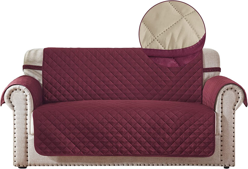 RHF Reversible Sofa Cover, Couch Covers for Dogs, Couch Covers for 3 Cushion Couch, Couch Covers for Sofa, Couch Cover, Sofa Covers for Living Room,Sofa Slipcover,Couch Protector(Sofa:Chocolate/Beige) Home & Garden > Decor > Chair & Sofa Cushions Rose Home Fashion Merlot/Tan Small 