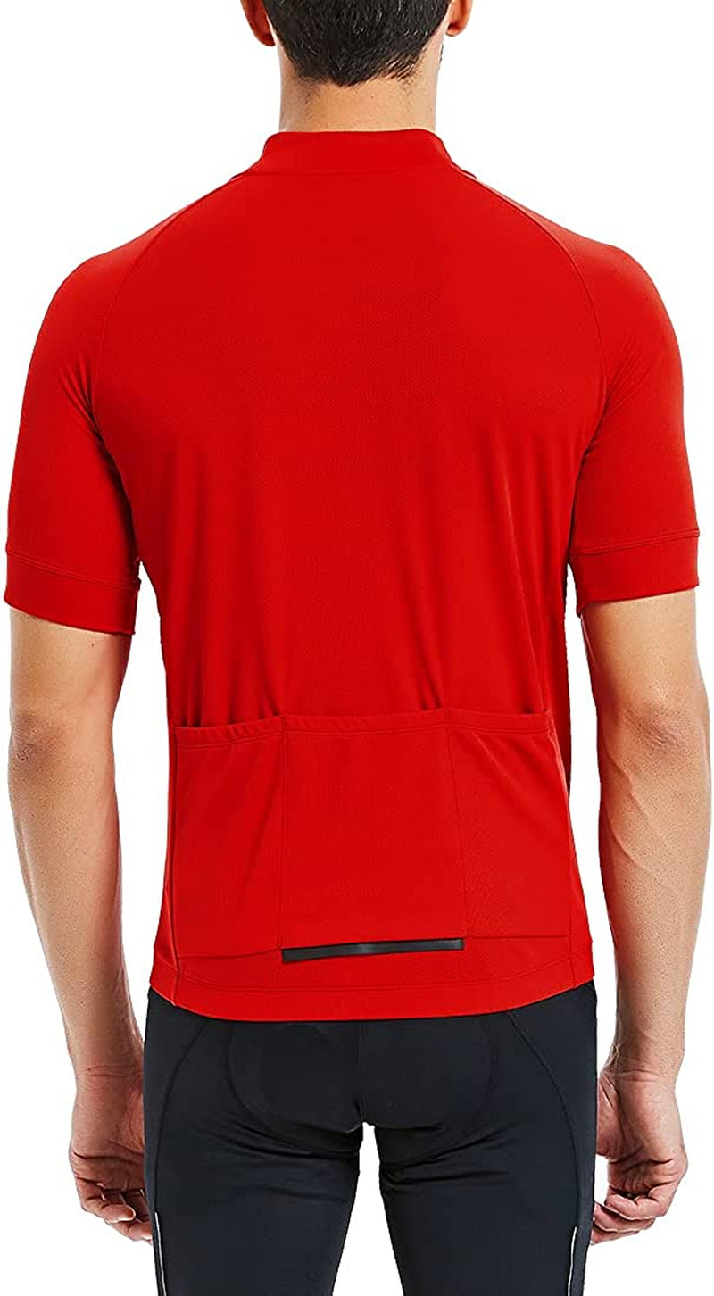 CATENA Men'S Cycling Jersey Short Sleeve Shirt Running Top Moisture Wicking Workout Sports T-Shirt Sporting Goods > Outdoor Recreation > Cycling > Cycling Apparel & Accessories CATENA Red XX-Large 