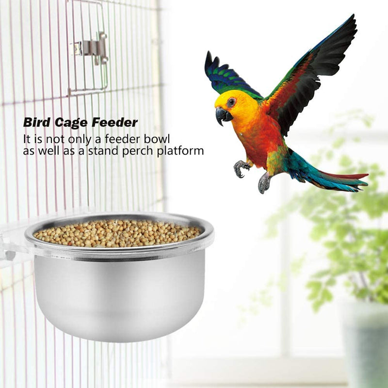 Birds Feeder Hanging Bowl with Clamp Holder for Parrot Macaw African Greys Budgies Parakeet Cockatiels Conure Macaw Lovebird Finch,Bird Feeding Supplies, Bird Feeding Supplies Animals & Pet Supplies > Pet Supplies > Bird Supplies > Bird Cage Accessories > Bird Cage Food & Water Dishes Garosa   