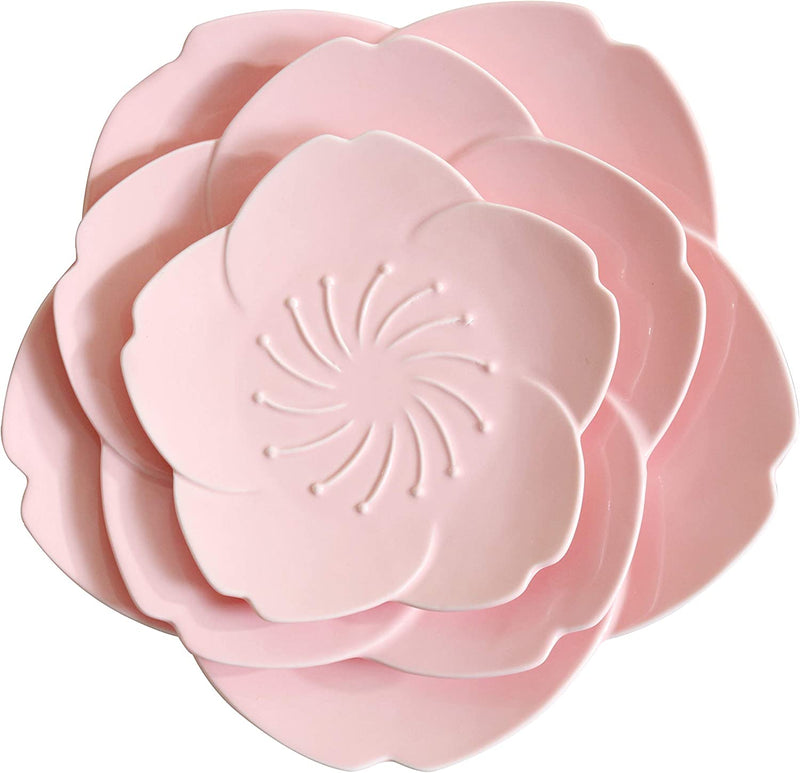 Jusalpha Pink Cherry Blossom 3-Piece Dinnerware Plate Set (White) Home & Garden > Kitchen & Dining > Tableware > Dinnerware Jusalpha Pink 02  
