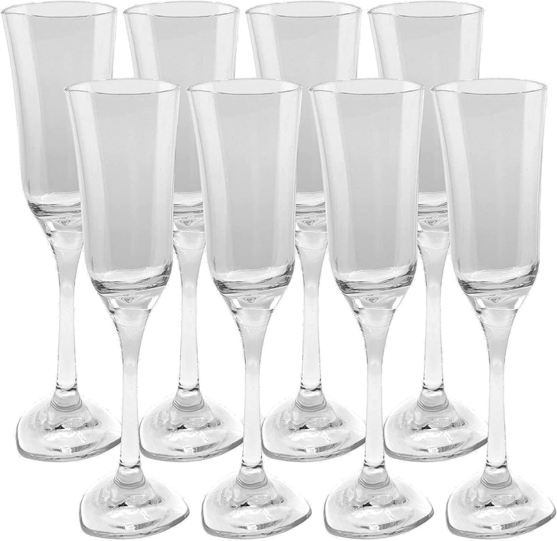 Kitchinventions Unbreakable Tritan Drinking Glasses | Ideal for Beverages & Cocktails | Shatterproof Barware | Clear and Durable | Dishwasher Safe | Great for Travel and Boat (4,12 Oz Whiskey) Home & Garden > Kitchen & Dining > Barware KitchInventions 8 5 oz Champagne 