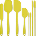 Silicone Spatula, Forc 8 Packs 600°F Heat Resistant BPA Free Nonstick Cookware Dishwasher Safe Flexible Lightweight, Food Grade Silicone Cooking Utensils Set for Baking, Cooking, and Mixing Black Home & Garden > Kitchen & Dining > Kitchen Tools & Utensils Forc Yellow  