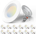 Amico 5/6 Inch Smart LED Recessed Lighting 12 Pack, RGBCW Color Changing Wifi Can Lights with Baffle Trim, Retrofit Downlight, 1050LM 12.5W=100W, Compatible with Alexa & Google Assistant, App Control Home & Garden > Lighting > Flood & Spot Lights Amico 3000k/4000k/5000k-3CCT 5/6 Inch 