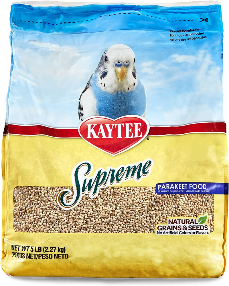 Kaytee Supreme Bird Food for Parakeets, 5-Lb Bag