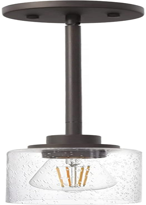 TODOLUZ 6-Lights Farmhouse Chandelier Island Lighting with Seeded Glass Shade, Modern Hanging Ceiling Light Fixtures for Kitchen Bar in Brushed Nickel Home & Garden > Lighting > Lighting Fixtures > Chandeliers TODOLUZ Oil-Rubbed Bronze 1-Light 