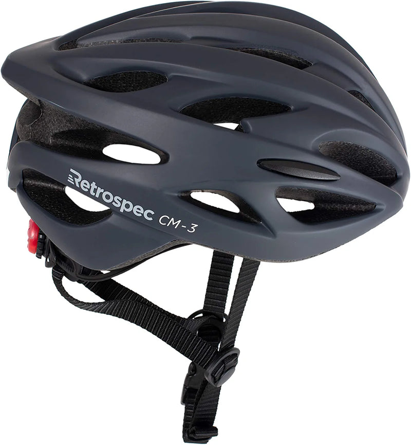 Retrospec Bike-Helmets Retrospec Cm 3 Bike Helmet with Led Safety Light Adjustable Dial and 24 Vents Sporting Goods > Outdoor Recreation > Cycling > Cycling Apparel & Accessories > Bicycle Helmets Retrospec   