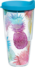 Tervis Watercolor Pineapples Tumbler with Wrap and Turquoise Lid 16Oz, Clear Home & Garden > Kitchen & Dining > Tableware > Drinkware Tervis Classic 24oz 