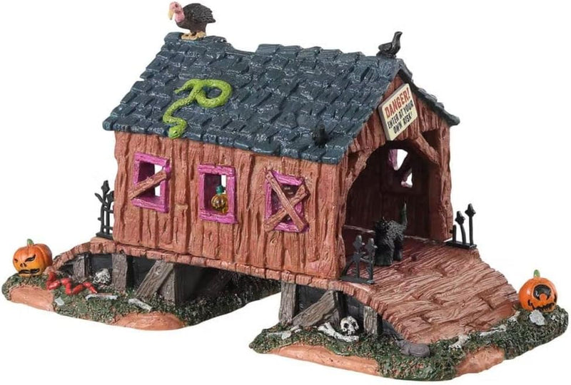 Lemax Village Collection - Spooky Town Creepy Covered Bridge Village Accessory