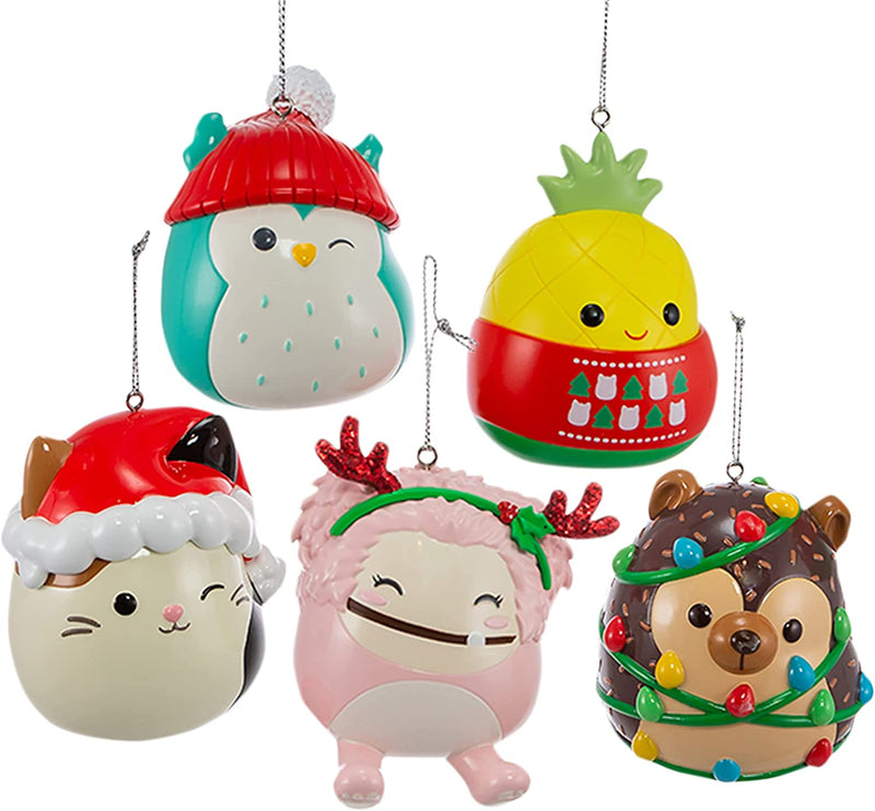 Kurt Adler Squishmallows Christmas Ornament 5-Pack Set - Five Squishmallow Holiday Tree Ornaments - Officially Licensed - Gift for Kids  Squishmallows   
