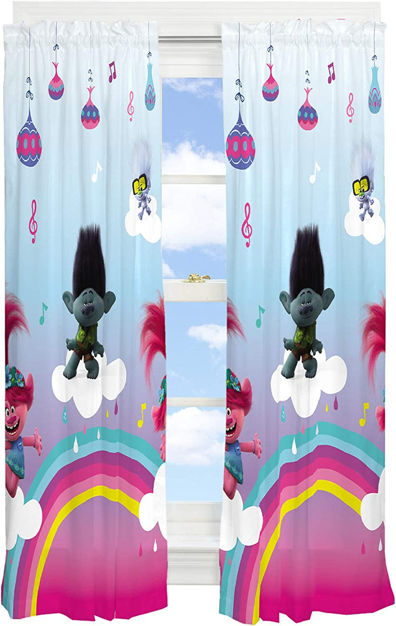 Franco Kids Window Curtain Panels Drapes Set, 82 in X 63 In, Paw Patrol Home & Garden > Decor > Window Treatments > Curtains & Drapes Franco Trolls World Tour 82 in x 63 in 