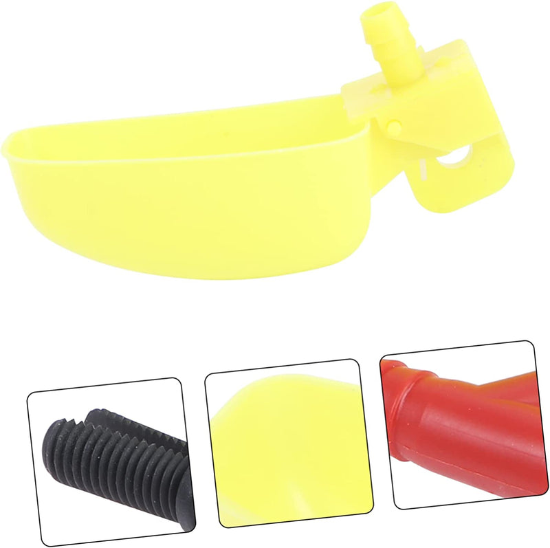 Balacoo 12Pcs Drinking Feeding for Yellow Automatic Accessory Quail Watering Bird Feeder Cup Birds System Drinker Feeders Size Bowl Yellowleft Poultry Left Chicken Pigeon Dispenser And