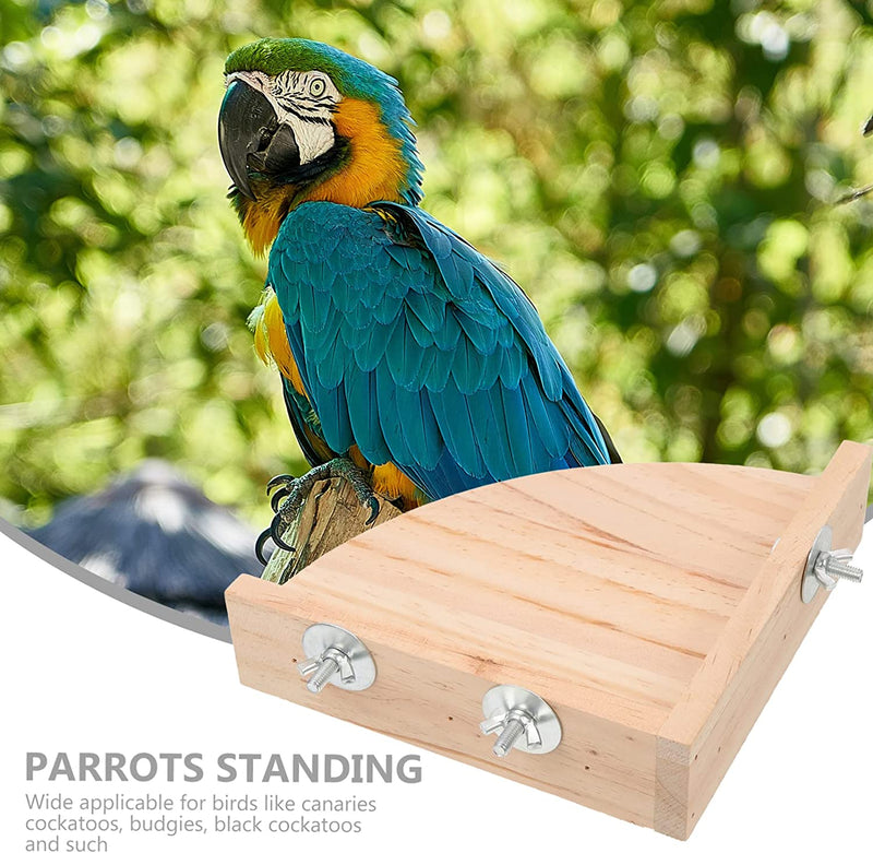 Mipcase Wooden Perch Toy Cage Standing Perch Cage Standing Wood for Birds Perch Animals & Pet Supplies > Pet Supplies > Bird Supplies Mipcase   