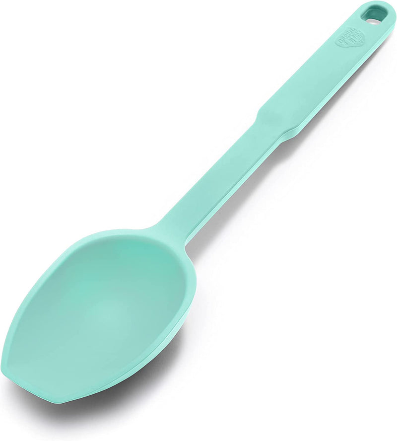 Greenlife Cooking Tools and Utensils, Silicone Spoon for Scooping Scraping and Mixing, Heat and Stain Resistant, Dishwasher Safe, Red Home & Garden > Kitchen & Dining > Kitchen Tools & Utensils GreenLife Turquoise Spoon 
