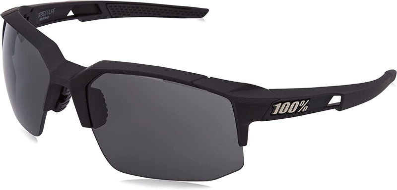 100% Speedcoupe Sport Performance Sunglasses - Sport and Cycling Eyewear Sporting Goods > Outdoor Recreation > Cycling > Cycling Apparel & Accessories 100% Soft Tact Black - Smoke Lens  