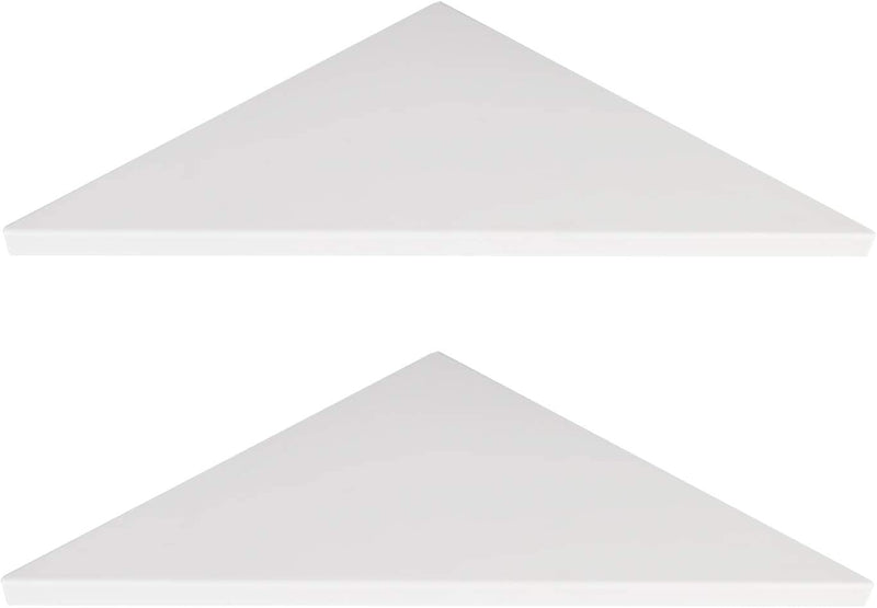 Evron Corner Mounting Shelf,Easy to Install Wall Corner Shelf,Set of 2 (Black Aluminum Shelves with Bendable Point) Furniture > Shelving > Wall Shelves & Ledges Evron White Frosting Pattern Right-angled  